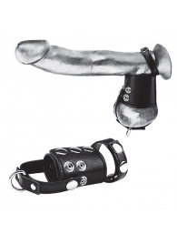 Кольцо на член и мошонку Cock Ring With 2  Ball Stretcher And Optional Weight Ring - BlueLine - в Нижневартовске купить с доставкой