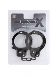 Чёрные наручники из листового металла BONDX METAL CUFFS BLACK - Dream Toys - купить с доставкой в Нижневартовске