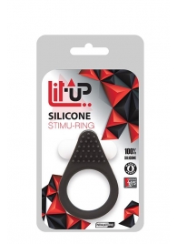 Чёрное эрекционное кольцо LIT-UP SILICONE STIMU RING 1 BLACK - Dream Toys - в Нижневартовске купить с доставкой