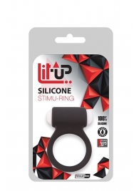 Чёрное эрекционное виброкольцо LIT-UP SILICONE STIMU RING 3 BLACK - Dream Toys - в Нижневартовске купить с доставкой