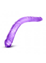 Фиолетовый двусторонний фаллоимитатор B Yours 16  Double Dildo - 40,6 см. - Blush Novelties