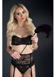 Стек с большим чёрным пером Large Feather Tickler - 65 см. - Blush Novelties - купить с доставкой в Нижневартовске