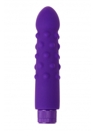Фиолетовый вибратор с шишечками - 17 см. - A-toys купить в Нижневартовске с доставкой в Orgasmix.ru Фиолетовый вибратор с шишечками - 17 см. - A-toys