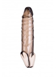 Дымчатая фаллическая насадка с подхватом и закрытой головкой - 16,2 см. - ToyFa - в Нижневартовске купить с доставкой