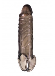 Дымчатая фаллическая насадка с подхватом и закрытой головкой - 16,2 см. - ToyFa - в Нижневартовске купить с доставкой