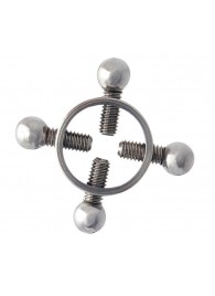 Серебристые зажимы для сосков на винтах - ToyFa - купить с доставкой в Нижневартовске