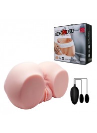 Телесный мастурбатор с двумя любовными тоннелями и вибрацией - Baile - в Нижневартовске купить с доставкой