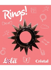 Чёрное эрекционное кольцо Rings Cristal - Lola Games - в Нижневартовске купить с доставкой