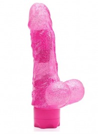 Розовый водонепроницаемый вибратор JELLY JOY ELASTIC ENIGMA MULTISPEED VIBE - 15 см. - Dream Toys