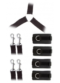 Комплект наручников и поножей LUXURIOUS BED RESTRAINT CUFF SET - Blush Novelties - купить с доставкой в Нижневартовске