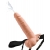 Телесный полый страпон с имитацией эякуляции 7.5  Hollow Squirting Strap-On with Balls Flesh - 21,6 см. - Pipedream - купить с доставкой в Нижневартовске