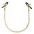 Чёрные с золотом зажимы на соски Gold Chain Nipple Clamps - Pipedream - купить с доставкой в Нижневартовске