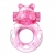 Розовое эрекционное виброкольцо на пенис Pink Bear - Baile - в Нижневартовске купить с доставкой