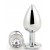 Серебристая анальная втулка с прозрачным кристаллом - 7,1 см. - Dream Toys - купить с доставкой в Нижневартовске