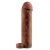 Коричневая насадка с кольцом Perfect 2 Extension with Ball Strap - 19 см. - Pipedream - в Нижневартовске купить с доставкой
