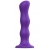 Фиолетовая насадка Strap-On-Me Dildo Geisha Balls size XL - Strap-on-me - купить с доставкой в Нижневартовске