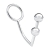 Кольцо на пенис с анальным стимулятором Two Bead Stainless Steel Anal Hook   Cock Ring - BlueLine - в Нижневартовске купить с доставкой