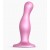 Розовая насадка Strap-On-Me Dildo Plug Curvy size M - Strap-on-me - купить с доставкой в Нижневартовске
