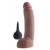 Коричневый фаллоимитатор с эффектом семяизвержения Squirting Cock with Balls - 22,9 см. - Pipedream
