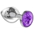 Малая серебристая анальная пробка Diamond Purple Sparkle Small с фиолетовым кристаллом - 7 см. - Lola Games - купить с доставкой в Нижневартовске