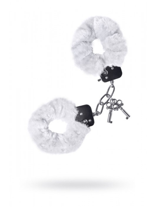 Наручники с белой меховой опушкой - ToyFa - купить с доставкой в Нижневартовске