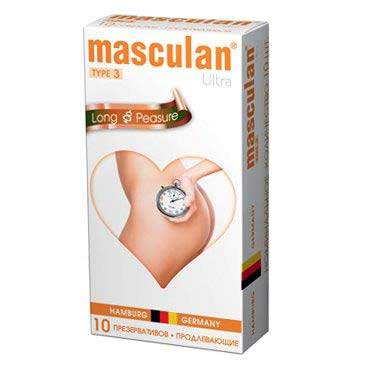 Розовые презервативы Masculan Ultra Long Pleasure с колечками, пупырышками и продлевающим эффектом - 10 шт. - Masculan - купить с доставкой в Нижневартовске