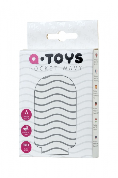 Белый мастурбатор A-Toys Pocket Wavy - A-toys - в Нижневартовске купить с доставкой