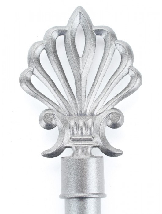 Черная плеть из кожи Gray с серебристой ручкой - 64 см. - БДСМ Арсенал - купить с доставкой в Нижневартовске