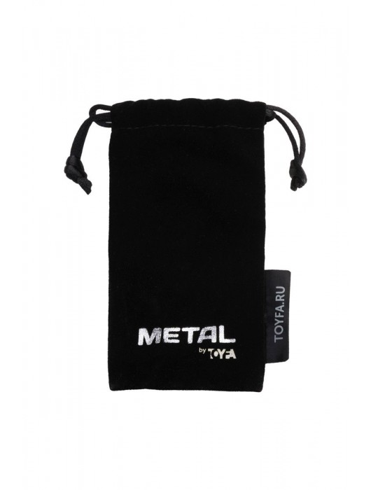 Серебристая коническая анальная пробка с красным кристаллом - 8 см. - ToyFa - купить с доставкой в Нижневартовске