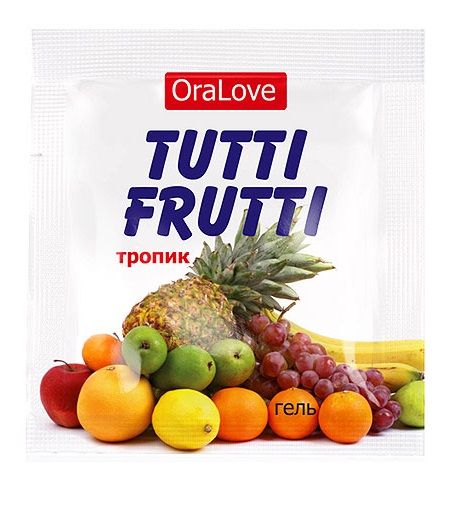 Пробник гель-смазки Tutti-frutti со вкусом тропических фруктов - 4 гр. - Биоритм - купить с доставкой в Нижневартовске