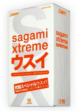 Ультратонкие презервативы Sagami Xtreme SUPERTHIN - 15 шт. - Sagami - купить с доставкой в Нижневартовске