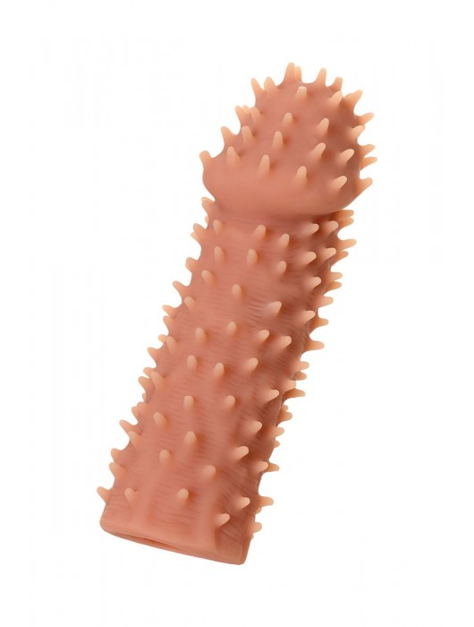 Телесная реалистичная насадка KOKOS Extreme Sleeve 07 с дополнительной стимуляцией - 12,7 см. - KOKOS - в Нижневартовске купить с доставкой