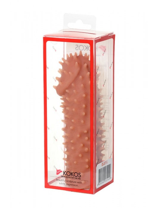 Телесная реалистичная насадка KOKOS Extreme Sleeve 07 с дополнительной стимуляцией - 12,7 см. - KOKOS - в Нижневартовске купить с доставкой