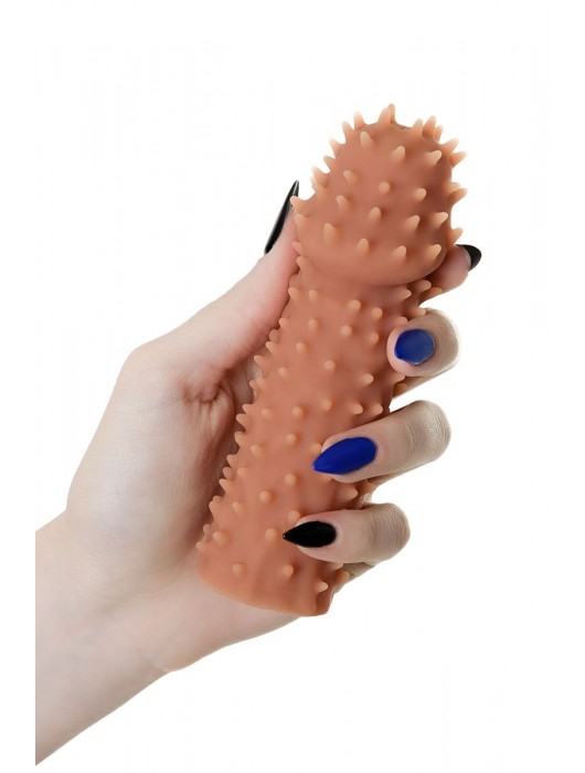 Телесная реалистичная насадка KOKOS Extreme Sleeve 07 с дополнительной стимуляцией - 12,7 см. - KOKOS - в Нижневартовске купить с доставкой