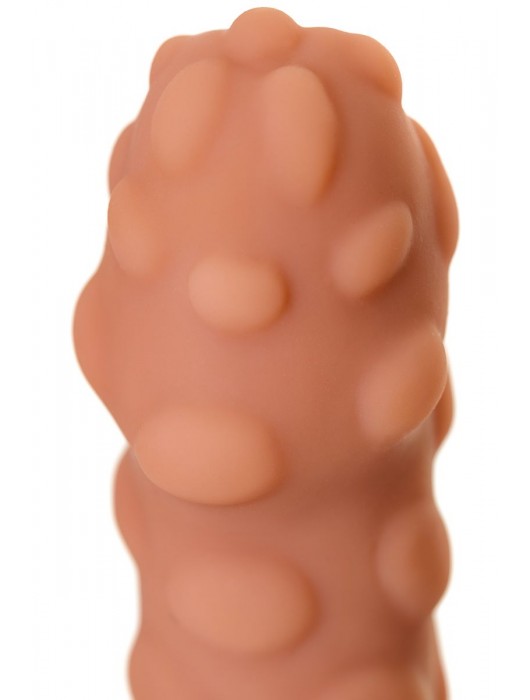 Телесная реалистичная насадка KOKOS Extreme Sleeve 11 с дополнительной стимуляцией - 12,7 см. - KOKOS - в Нижневартовске купить с доставкой