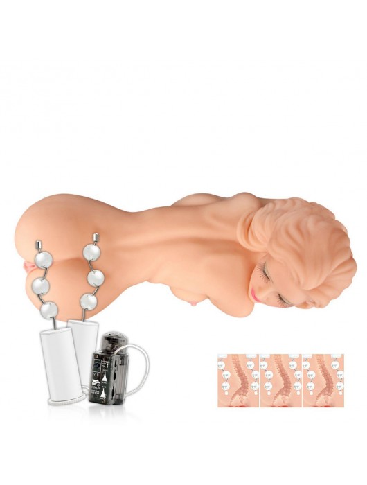 Реалистичный торс девушки Hera 1 с тремя отверстиями и вибрацией - KOKOS - в Нижневартовске купить с доставкой