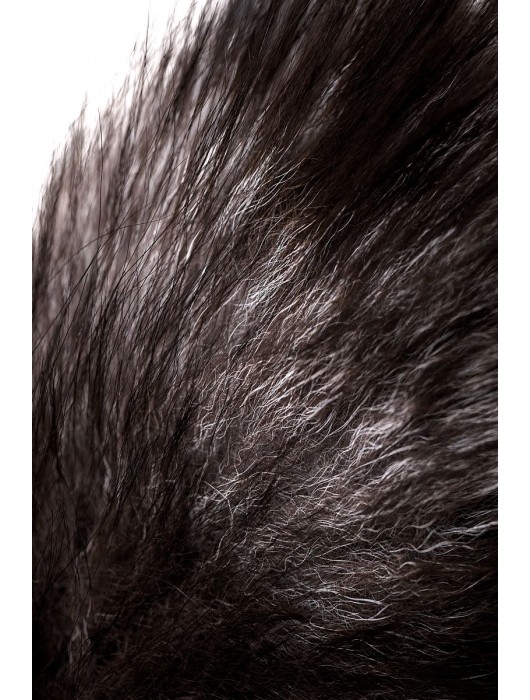 Серебристая металлическая анальная втулка с хвостом чернобурой лисы - размер S - ToyFa - купить с доставкой в Нижневартовске