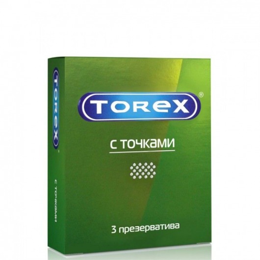 Текстурированные презервативы Torex  С точками  - 3 шт. - Torex - купить с доставкой в Нижневартовске