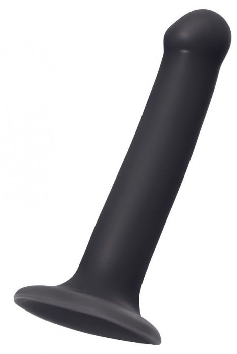 Черный фаллос на присоске Silicone Bendable Dildo M - 18 см. - Strap-on-me - купить с доставкой в Нижневартовске