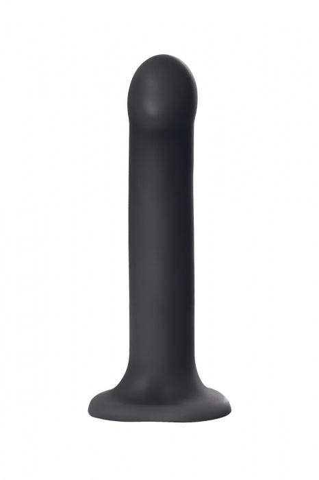 Черный фаллос на присоске Silicone Bendable Dildo L - 19 см. - Strap-on-me - купить с доставкой в Нижневартовске