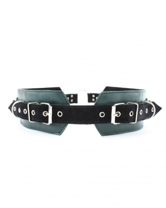 Изумрудный пояс Ladys Arsenal с колечками для крепления - БДСМ Арсенал - купить с доставкой в Нижневартовске