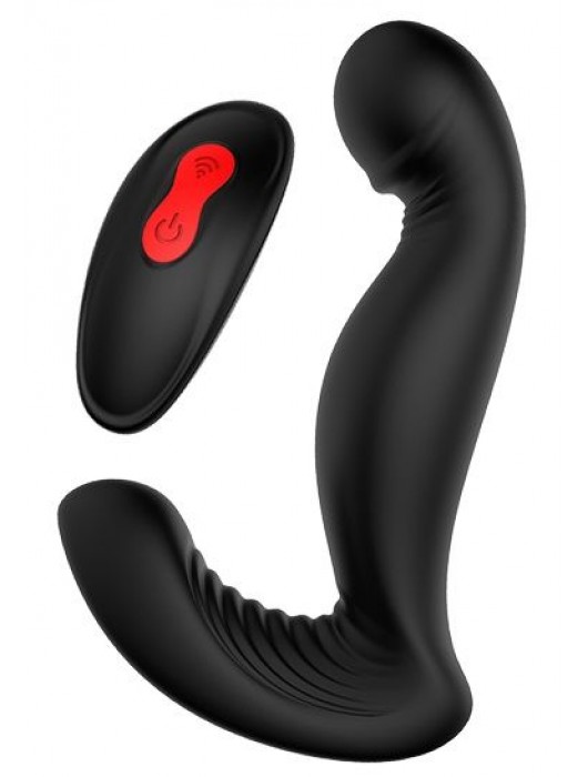 Черный вибромассажер простаты SWIRLING P-PLEASER - Dream Toys - в Нижневартовске купить с доставкой
