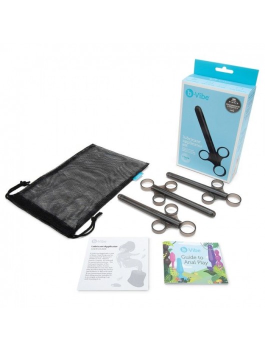 Набор из 3 черных шприцев для лубриканта - b-Vibe - купить с доставкой в Нижневартовске