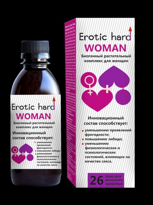 Женский биогенный концентрат для повышения либидо Erotic hard Woman - 250 мл. - Erotic Hard - купить с доставкой в Нижневартовске