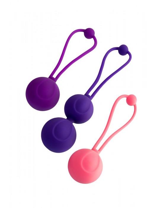 Набор из 3 вагинальных шариков BLOOM разного цвета - ToyFa