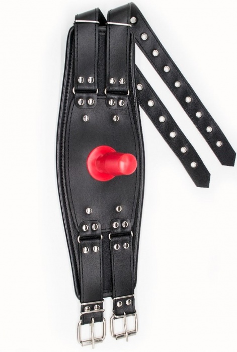 Черный пояс на бедро  Люкс  с телесной насадкой - LOVETOY (А-Полимер) - купить с доставкой в Нижневартовске