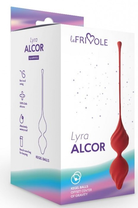 Бордовые вагинальные шарики Alcor - Le Frivole