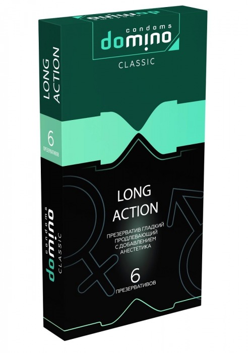 Презервативы с пролонгирующим эффектом DOMINO Classic Long action - 6 шт. - Domino - купить с доставкой в Нижневартовске