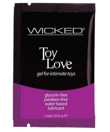 Лубрикант на водной основе для использования с игрушками WICKED Toy Love - 3 мл. - Wicked - купить с доставкой в Нижневартовске