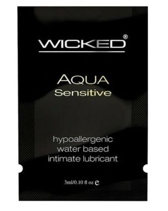 Мягкий лубрикант на водной основе WICKED AQUA Sensitive - 3 мл. - Wicked - купить с доставкой в Нижневартовске